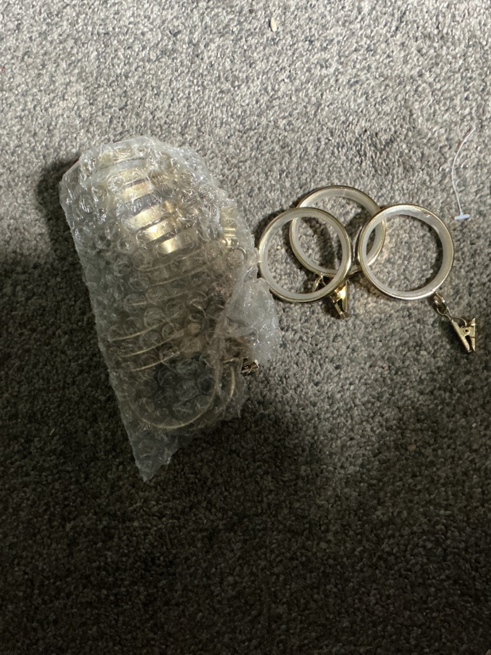 Cambria Easy Glide Clip Rings Brushed Gold (18) Brushed Gold Designer Series 2”